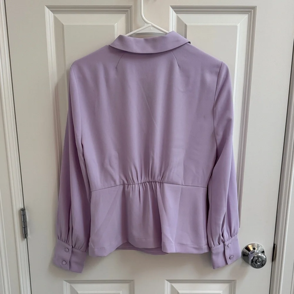 NWT J. Crew Lavender Wrap Blouse - Picture 4 of 6